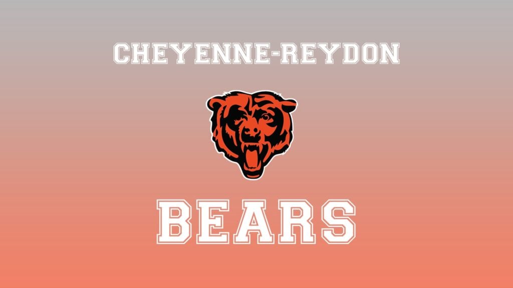 Cheyenne-Reydon Bears head logo with CHEYENNE-REYDON above and BEARS below on an orange gradient background.