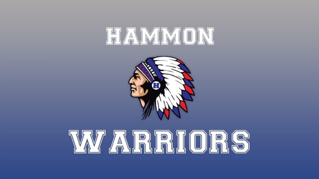 Hammon Warriors profile logo with feathered headdress, HAMMON above and WARRIORS below on a blue gradient background.